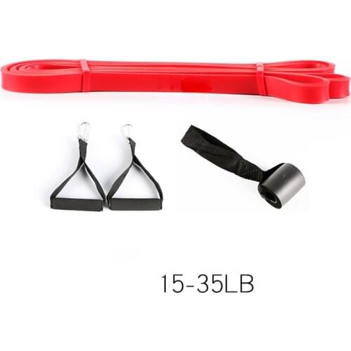 Resistance Bands 208cm 41" Fitness Rubber Pull Up Crossfit Power Latex Expander Hanging Yoga Loop Band with Door Latch Handle