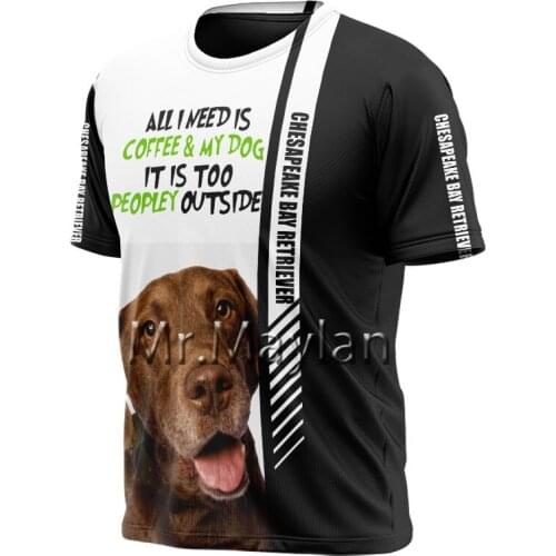 Chesapeake Bay Retriever Tshirt 3D Printed T shirt Men/Women Summer T-shirt Short sleeve Tee Shirt Homme Casual Streetwear Tops
