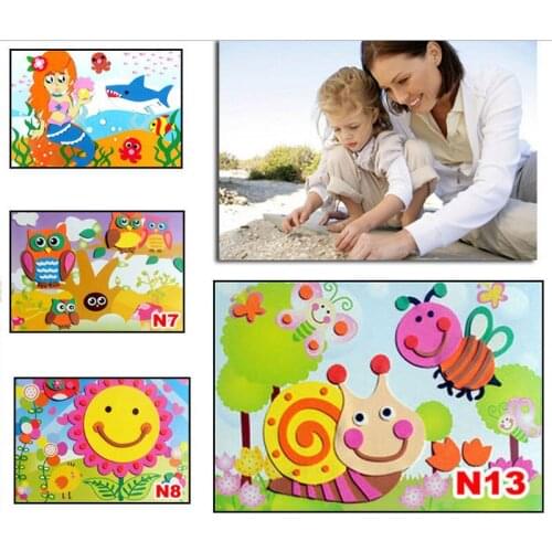 Hot Sale DIY Cartoon Animal 3D EVA Foam Sticker Puzzle Series E Early Learning Education Toys for Children