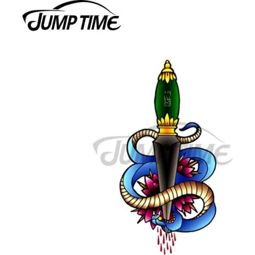 JumpTime 13 x 3.3cm For Snake'n Dagger Personality Stickers Vinyl Car Sticker Car Accessories Refrigerator Decals Waterproof