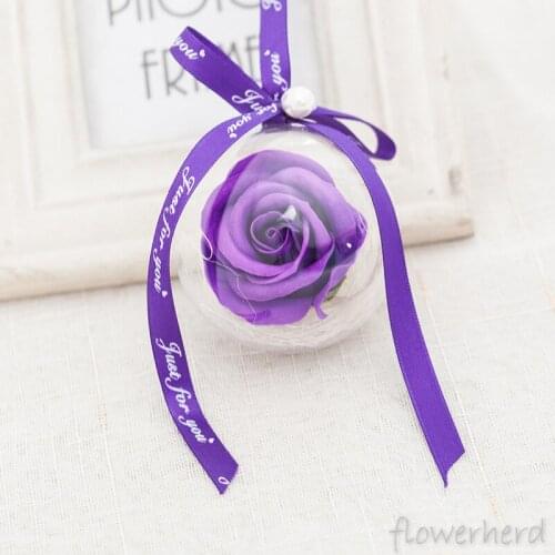 Creative Car Pendant Christmas Ornaments Kids Girlfriend Gift Simulation Rose Flower Single Soap Flower Decors Valentines Day