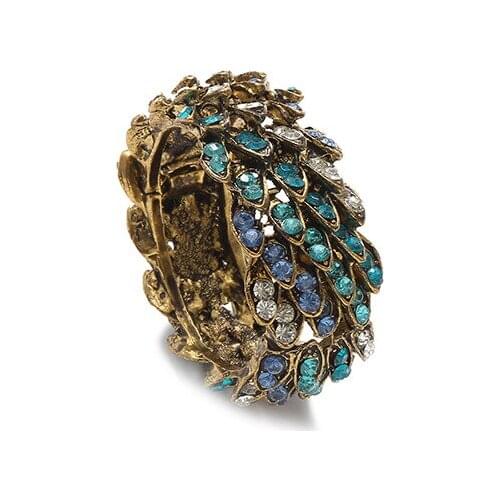 10pcs Creative zinc alloy blue rhinestone napkin buckle hotel box table decoration napkin ring