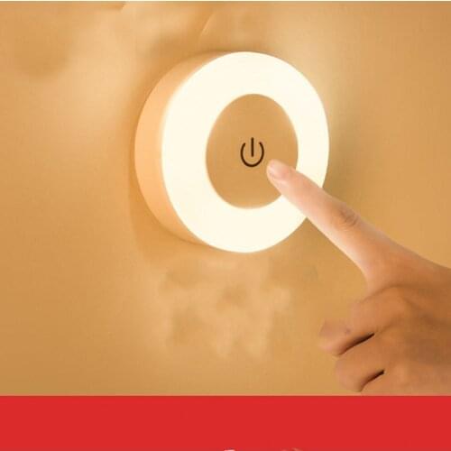 Touch The Mini Eye Protection Small Night Light Student Dormitory Filled with Dual-use Wireless Adsorption Led Bedside lamp