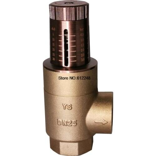 Metal Dial Differential Pressure Bypass Valve Visual Adjustment All Brass DN20 DN25 DN32