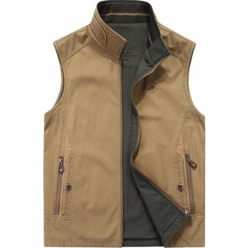 Fashion Reversible Casual Vest Men Vests Loose Double-faced Coat Vest Mans Wear Tops Waistcoat Plus size