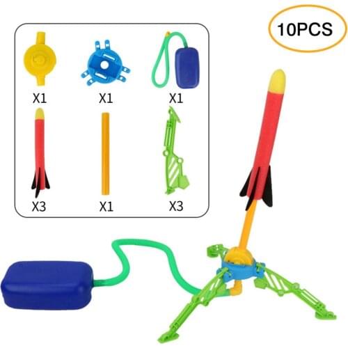 Outdoor Air Pressure Launcher Toy Set Stunt Foam Plane Toys Outdoors Game Children Fun Foam Great Educational Toy new hot