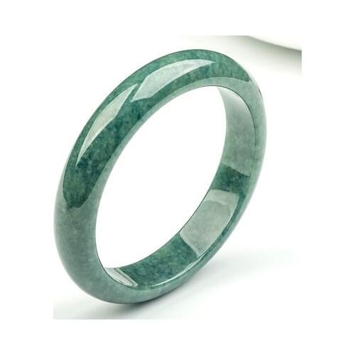 Natural Burmese Jadeite Light Green 54-64mm Bracelet Elegant Princess Jewelry, Best Gift for Mother and Girlfriend