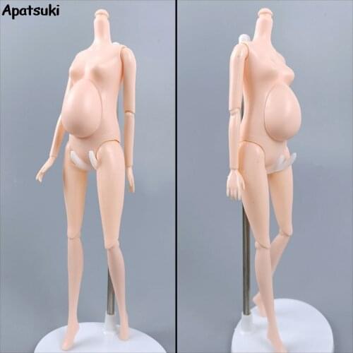 Pregnant Naked Body with Newborn Baby For 11.5" DollHouse Accesssories For Kids Educational DIY Toy 1/6 Doll Body Without Head