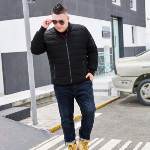 New mens down short plus size extra large number baseball style jacket students 5XL 6XL 7XL 8XL 9XL 10XL