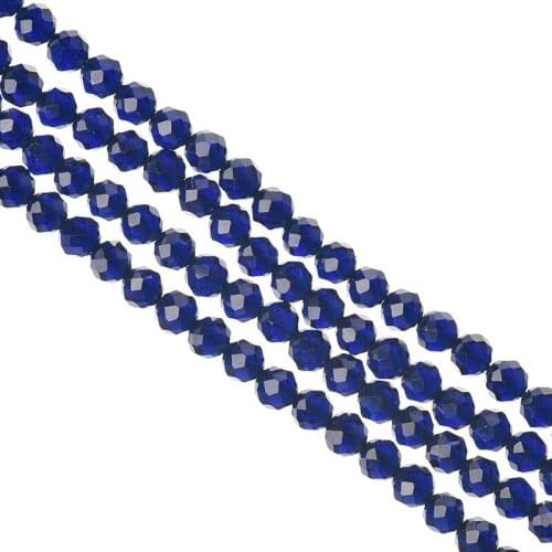 Wholesale Dark Blue Faceted Size For 3mm-2mm Blue Garnet Loose Beads 15inch Diy Bracelet Accessories Gifts H533