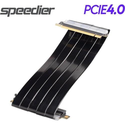 Full Speed 4.0 PCIE X16 Riser Cable RTX3060 Graphics Card Riser Extender Gen4 PCI E Double Reverse Flexible Cable GPU For ITX A4