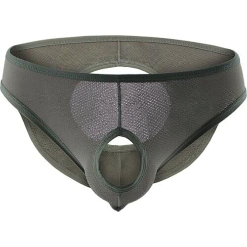 Sexy Gay Underwear Men Jockstrap String Homme Thongs Briefs Gay Mens Underwear Open Backless Crotch Nylon Penis Out Thongs