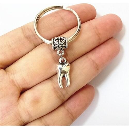 Dentist Key Chain, Dental Hygienist Key Chain, Gift for Dentist, Dent Student Gift, Tooth Key Chain