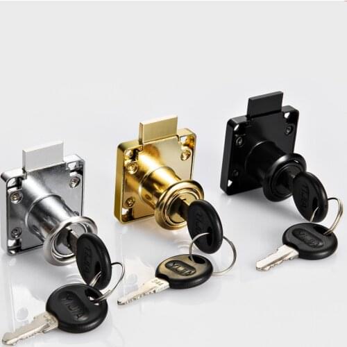 Drawer Locks with 2 Keys Lock Furniture Hardware Door Cabinet Lock for Office Desk Letter Box 3 Colors Cam Locks
