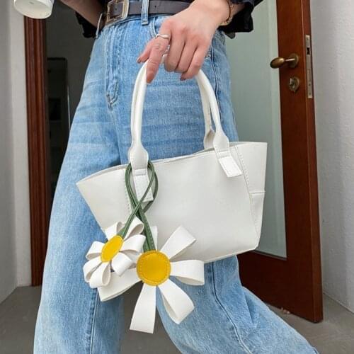 Fashion Designer Shoulder Bag for Women Summer Flower Ladies Crossbody Bags Female Portable Bucket Purse Handbags Bolsa Feminina