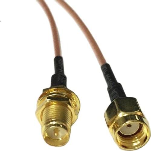 1PC WIFI antenna extension cable Reverse RP SMA male to RP SMA female pigtail adapter RG178 15cm wholesale price