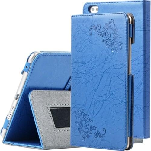 30pcs Print Flower PU Leather Case Cover for Huawei Mediapad Honor Waterplay 8.0 inch HDL-W09 HDL-Al00 Tablet with Hand Holder