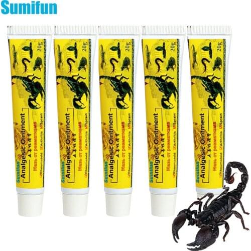 5pcs Scorpion Ointmen 20g Lumbar Vertebra Plaster Medicated Knee Joint Ache Rheumatoid Arthritis Muscle Rub Pain Cream D4353