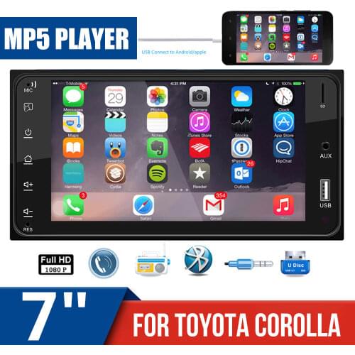 Vehemo 2 din car radio 7" autoradio Multimedia player MP5 Auto Car audio Autoradio Bluetooth USB Backup Monitor With Remote Cont