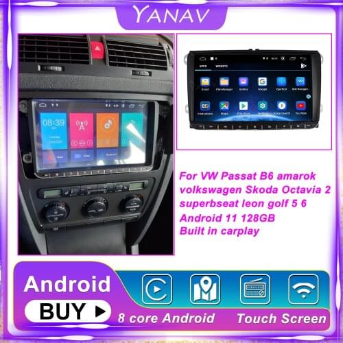 Android Car Radio For VW Volkswagen GOLF 5 Polo Passat b5 b6 b7 Jetta Tiguan Touran Skoda GPS Navigation Multimedia MP3 Player