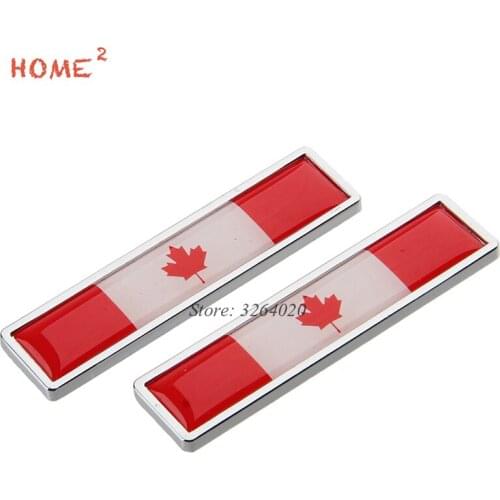 Car Accessories Door Side Stickers Emblem Badge Decals for Canadian Flag Logo for Ferrari Citroen Jeep Toyota Jaguar Subaru Opel