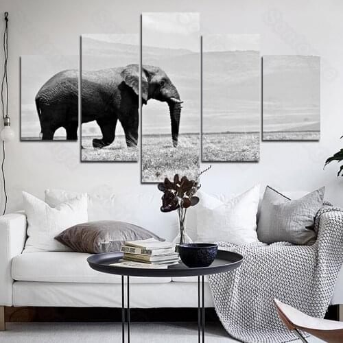 Frameless Picture Wild Elephant African Personality Art Poster Living Room Decoration Sofa Background Wallpaper 3D Stereo Wall