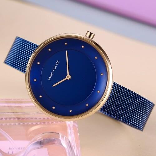 MINI FOCUS Women Watches Quartz Waterproof Women Watch Top Brand Luxury Stainless Steel Clock Ladies Dress watches reloj mujer