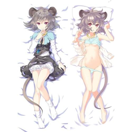 Anime Cartoon Nazrin Double sided hugging Pillow Case Pillow Cover Pillowcase Peach Skin 2 Way 89044