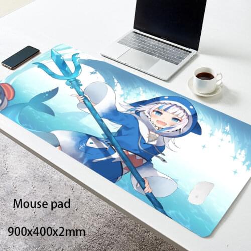 Anime Hololive gawr gura gamer Mouse Pad Large Game Size for Mat for overwatch/cs go/world of warcraft keyboard mouse pad gift