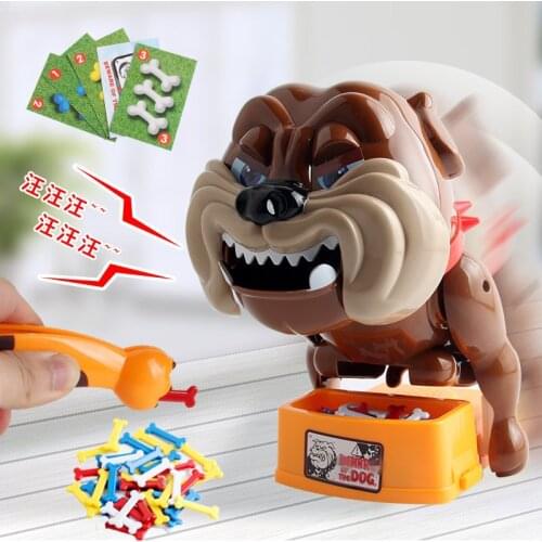 Wake the Dog Bite Practical Jokes Funny Trick Toy Watch out for dog Electric Fierce Dog Board Games Educational Interactive Toys