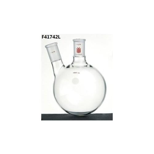 Flask,Two neck, angled, Capacity:2000ml, Center joint:34/45, Side Joint:29/42