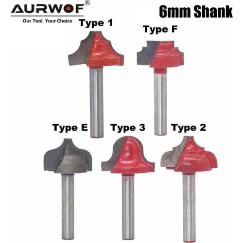 LA VIE 5pcs 6mm Lace Knife Open End Carving Bit 3D Woodworking Insert Router Bit Tungsten Carbide CNC Wood Cutter MC06005