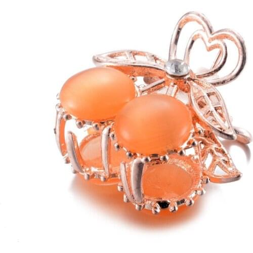 Gold Color Metal Hair Crab Clip Girls Women Hair Jewelry Brand Design Fruit Hair Claws Ornaments For Trendy Wedding Accessories