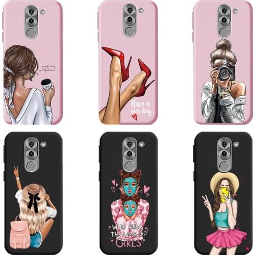 For Huawei honor 6X Case Soft Matte Silicone Back Cover Phone Holder Cases For Huawei GR5 2017 mate 9 lite honor 6x case covers