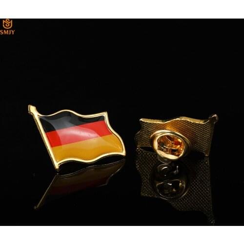 Germany Proud Country Badge Waving Flag Brooch Lapel Butterfly Buckle Metal Collectibles Pin