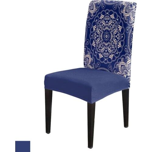 Flower Petals Round Leaves Chair Cover Spandex Elastic Printing Dining Chair Kitchen Seat Case Stretch