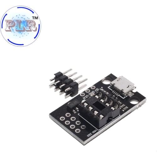 Pluggable Development Board For ATtiny13A/ATtiny25/ATtiny45/ATtiny85 Programming Editor Micro Usb Power Connector