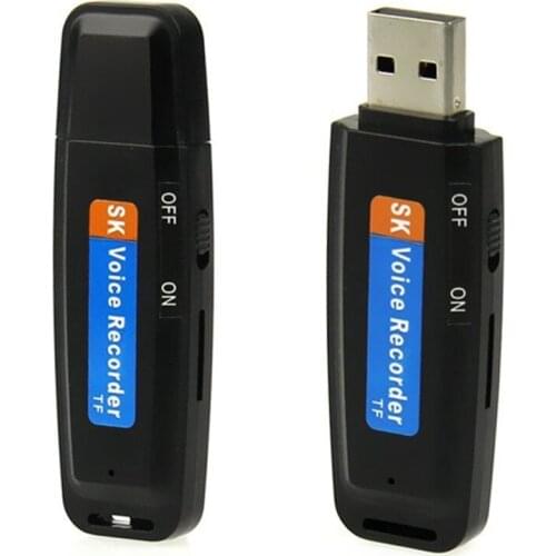 Portable USB 2.0 Digital Audio Voice Recorder Pen Dictaphone 8GB Recording Flash Drive U-disk TF Card Slot Rechargeable