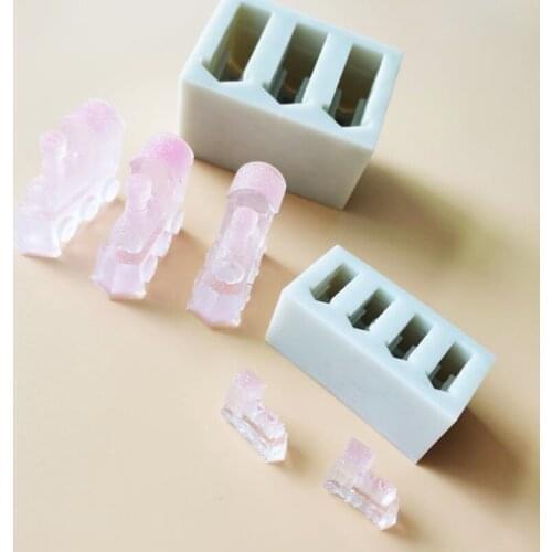 R58E Train Head Silicone Mold Fondant Chocolate Candy Cake Decorating Mould Baking Tray DIY Resin Crafts Casting Tool