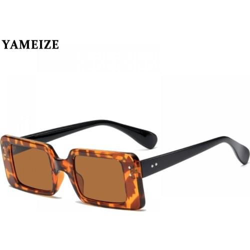 YAMEIZE Rectangle Sunglasses Men Women Brand Designer Sun Glasses Male Female Fashion Eyeglasses Gafas Feminino Oculos De Sol