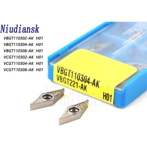 VCGT110302 VCGT110304 VBGT110302 VBGT110304 AK H01 Aluminum cutter blade Insert Cutting Tools AL +TIN Lathe use tool