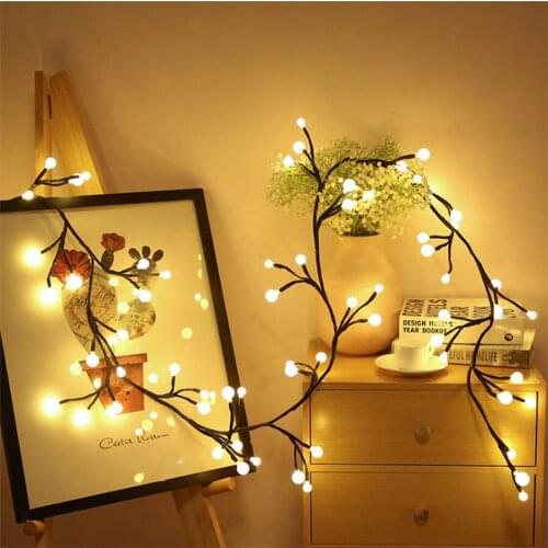 Waterproof Starry Ball Branch Light 2.5M 60LED Outdoor Christmas Fairy String Light Cafe Bar Party Wedding Decoration Garland