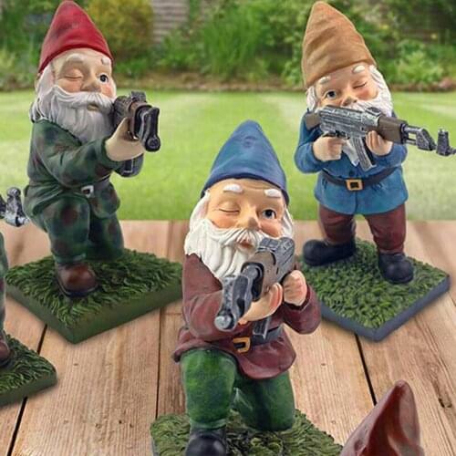 1/3pcs Garden Mini Army Battle Gnomes Miniature Ornaments Funny Army Battle Garden Flowerpot Decor Accessories Ornament