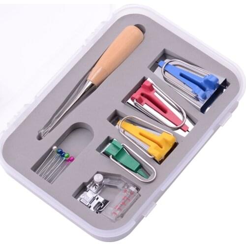 Sewing Bias Tape Maker Sets Machine Tools Binding Sew Multifunction DIY Patchwork Quilting Tool Splicing Cloth Accessories 1 Set
