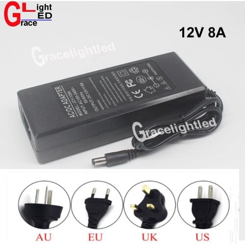 12V8A 12V 8A AC100V-240V 96W LED power adapter LED light Power Supply Adapter Transformer for LED strip 5050 2835 light