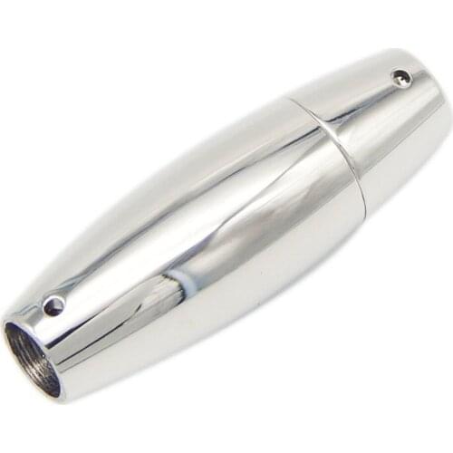 20pcs/lot engrave logo hole:5mm Punk Glossy Magnetic Clasps Stainless Steel Magnet Buckle for DIY Leather Bracelet Jewelry Make