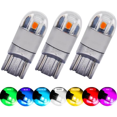 20PCS High Quality T10 2SMD 3030 LED W5W 2825 194 192 921 WY5W Auto Wedge Lamp Car License Plate Light Door Map Dome Bulb AC 12V