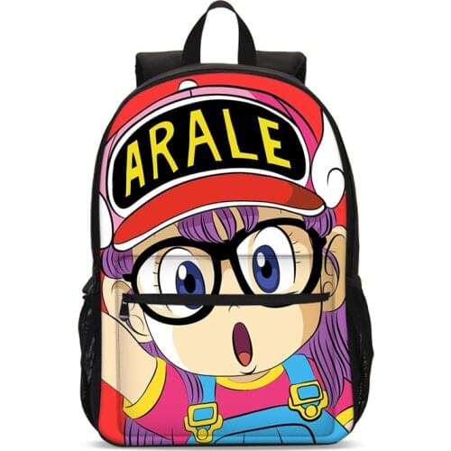 3D Dr. Slump Arale Printing Teenage School Backpack For Girls School Bags Large Women Nylon School Bag Teen Ladies Bookbags 2019