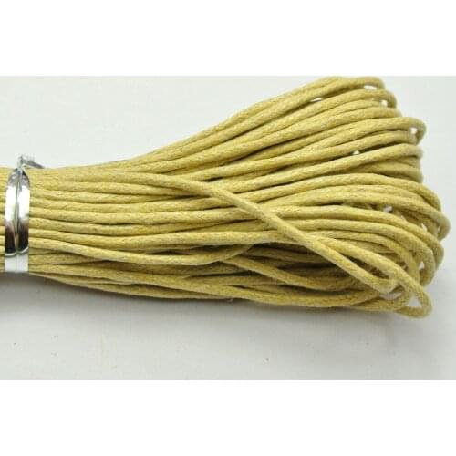 50 Meters Beige Waxed Cotton Beading Cord 1.5mm Macrame Jewelry String