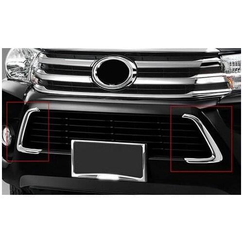 For toyota hilux 2017 accessories chrome decorative down grill trim for toyota hilux revo 2015 2016 hilux revo decorative parts